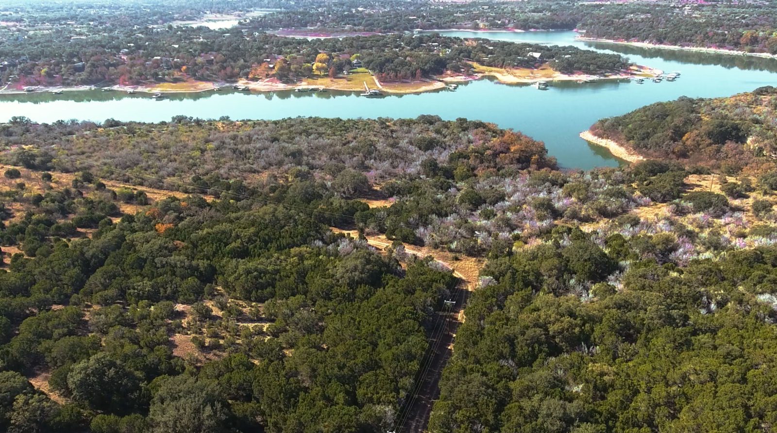 托马斯庄园项目内保留原始自然风貌的丘陵景观及沿水岸区域。