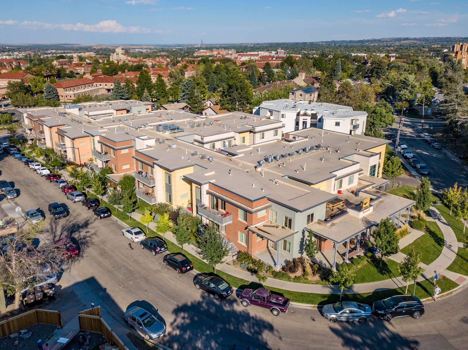 Aerial view of Saga Boulder and the surrounding Boulder blocks.