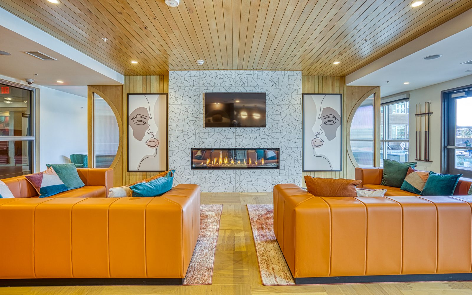 Resident clubroom at The Hayes, in the Denver metro.